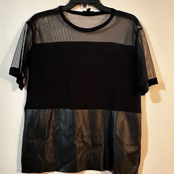 Topshop Tops - ❤️ $10 Flash Sale TopShop Sheer & faux leather top